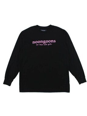 NWT Noon Goons Long Sleeve Graphic T-Shirt Black Pink Logo Unisex XL Skate Surf